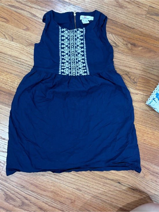 Vineyard Vines Other - Vineyard Vines Girls Navy Sleeveless Dress with White Embroidered Front Panel 7
